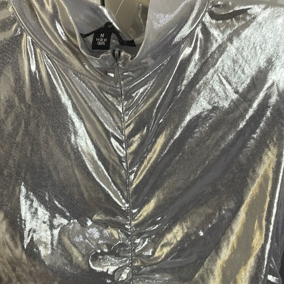 NWT silver Ruch Dress - Picture 3 of 7